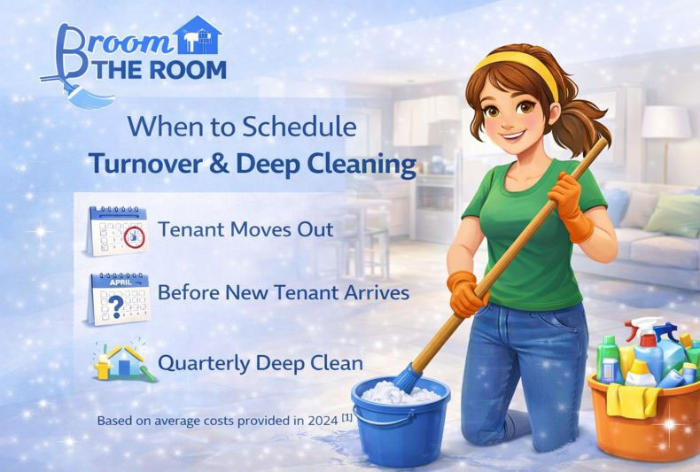 When to Schedule Turnover & Deep Cleaning Broom the Room