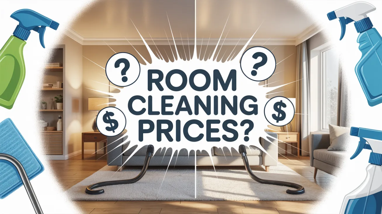 Graphic for Denver cleaning prices with bedroom and cleaning tools