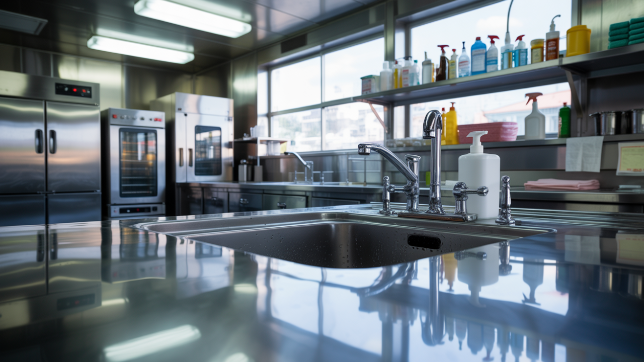 Clean kitchen sink and appliances for rental turnover cleaning in Denver